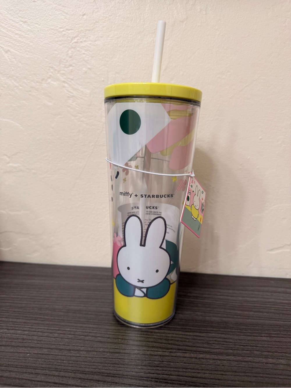 Starbucks Miffy Yellow Bunny Party Tumbler with Straw